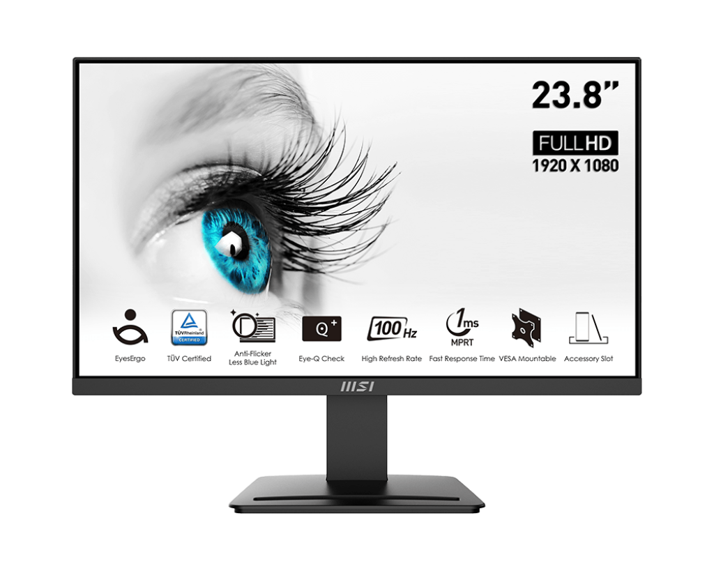 MSI Pro MP2412 23.8inch FHD VA 100Hz 1ms (MPRT) Monitor