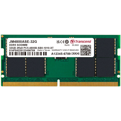 32GB 【ECC】 DDR5 4800 SODIMM Crucial 32GB DDR5-4800 SODIMM | CT32G48C40S5 | Crucial BR