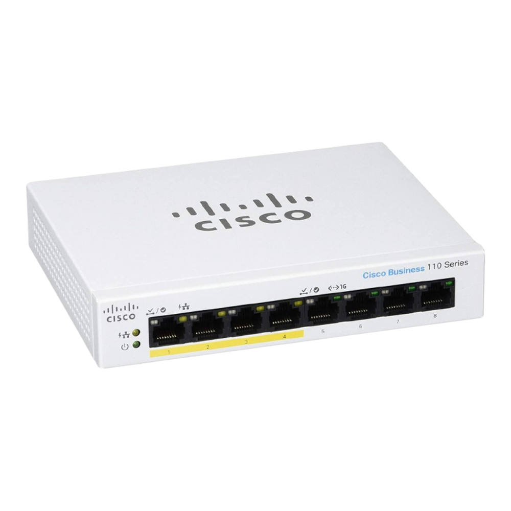 Cisco CBS110-8PP-D-EU Unmanaged 8-Port GE Partial PoE Desktop Hub
