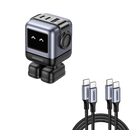 UGREEN Mini Robot 65W 3-Port PD GAN Fast Charger (Space Grey) (CD361/15570)