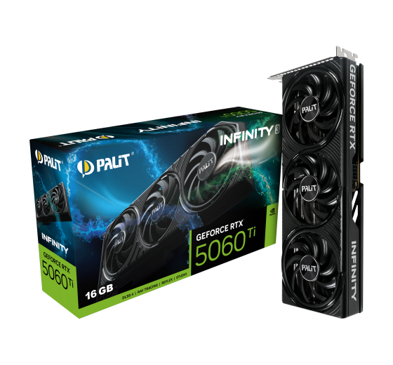 Palit GeForce RTX 5060 Ti Infinity 3 16GB GDDR7 128BIT 3-DP HDMI NE7506T019T1-GB2061S Graphics Card