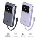 UGREEN Uno 10000mAh Quick Charging 30W Power Bank With Build-in USB-C Cable (Purple) (PB511/35604B)