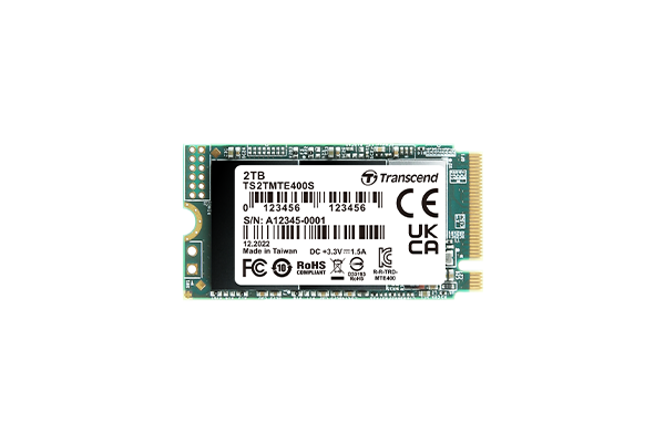 Transcend 2TB M.2 2242 NVME PCIE GEN3x4 3D TLC DRAM-LESS TS2TMTE400S Solid State Drive