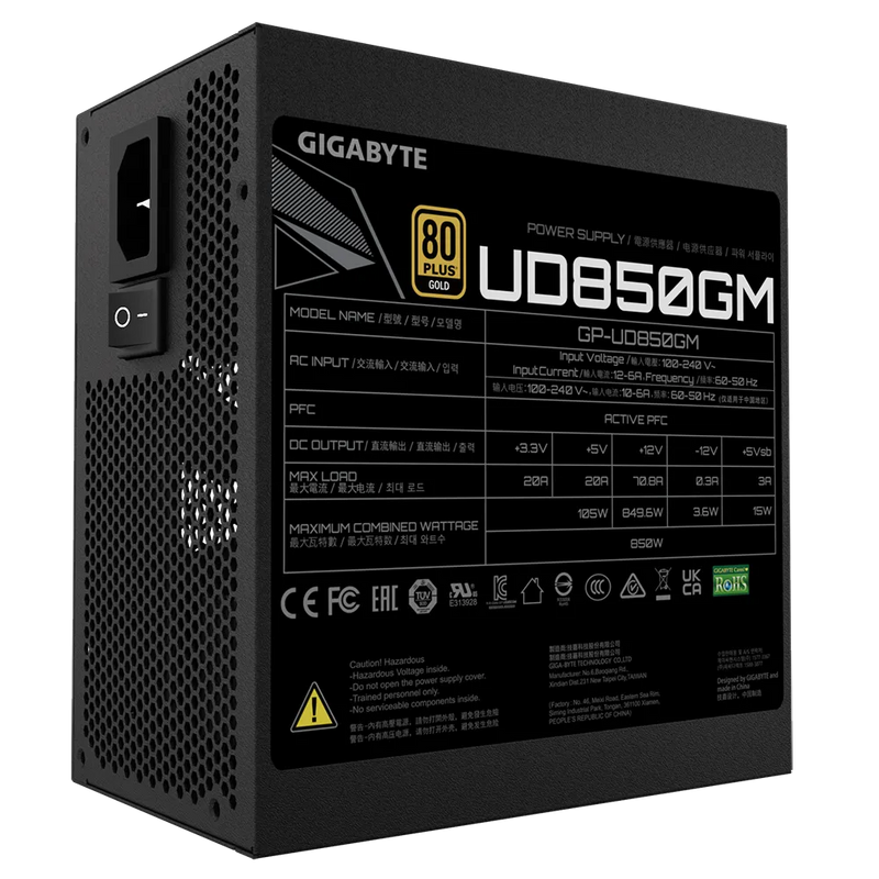 Gigabyte GP-UD850GM 850W 80 Plus Gold Fully Modular Power Supply
