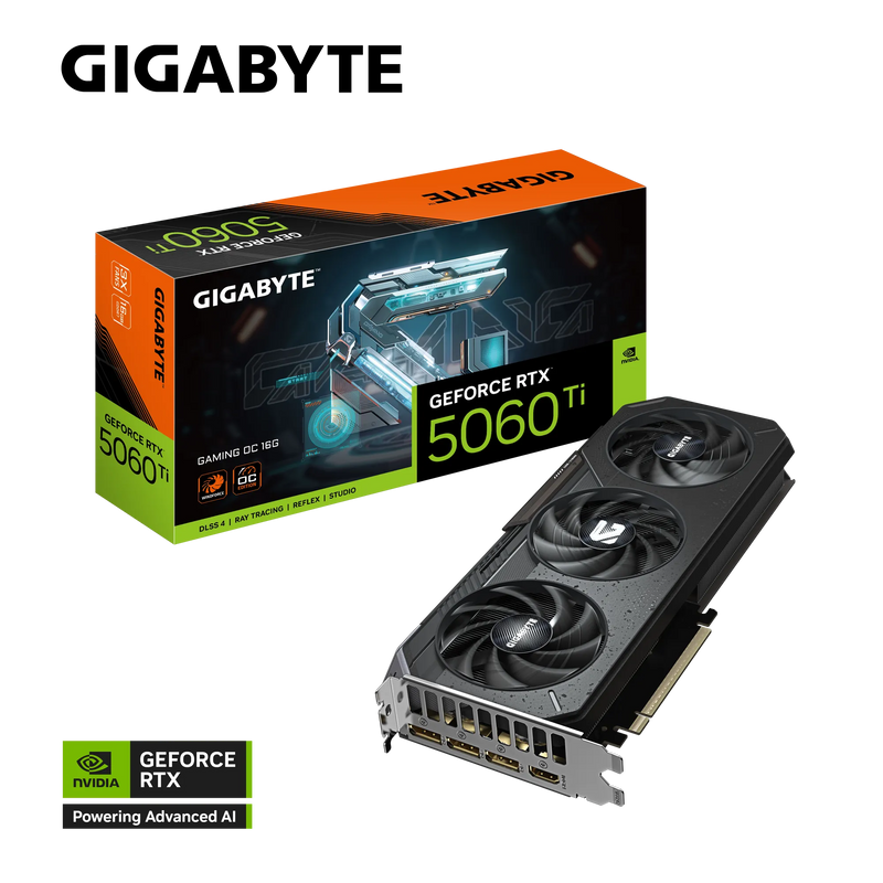 Gigabyte GeForce RTX 5060 Ti GAMING GV-N506TGAMING-OC-16G Graphics Card