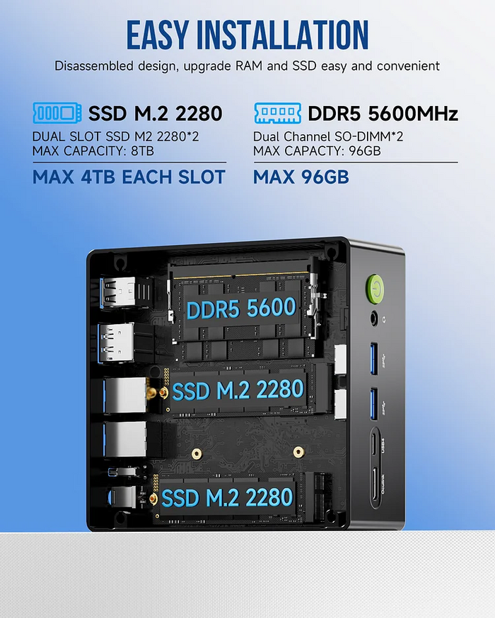 GMKtec Nucbox K8 Plus Mini PC | AMD Ryzen 7 8845HS | 32GB RAM | 1TB SS GMKtec Nucbox K8 Plus Mini PC | AMD Ryzen 7 8845HS | 32GB RAM | 1TB SS