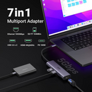 UGREEN USB-C to 2xUSB 3.0 + HDMI + RJ45 + SD&TF + PD Converter (7-in-1) Multifunction Adapter (CM512/60515)