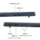 Acer Swift 14 SF14-51-553D (Frost Blue) 14inch OLED WQXGA | Intel Core Ultra 5 228V | 32GB RAM | 1TB SSD | Intel Arc Graphics | Windows 11 Home (NX.J2KSP.002)