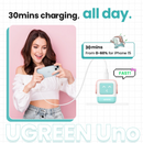 UGREEN Mini Robot Nexode 30W USB-C PD GaN Fast Charger (Pink Blue) (CD359/45089)