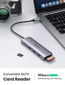 UGREEN USB-C 6-In-1 Multifunctional Adapter (Space Gray) (CM195/70411)