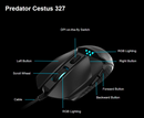 Acer Predator Cestus 327 (8000 DPI/150 IPS/RGB) with 20M Click Lifespan, Black