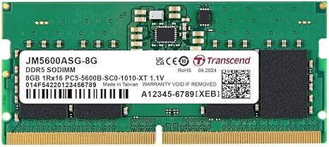 Transcend 8GB DDR5 5600 SODIMM (JM5600ASG)