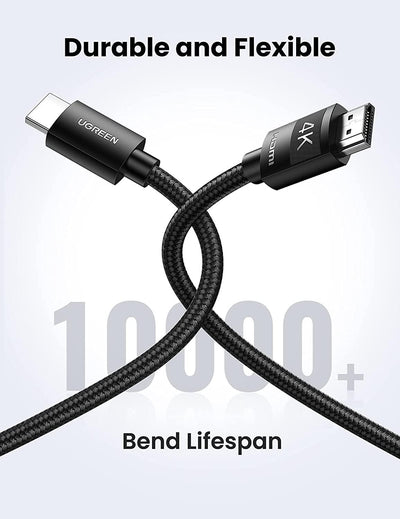 UGREEN 4K HDMI Male To Male Braided Cable 2m (Black) (HD119/40101)