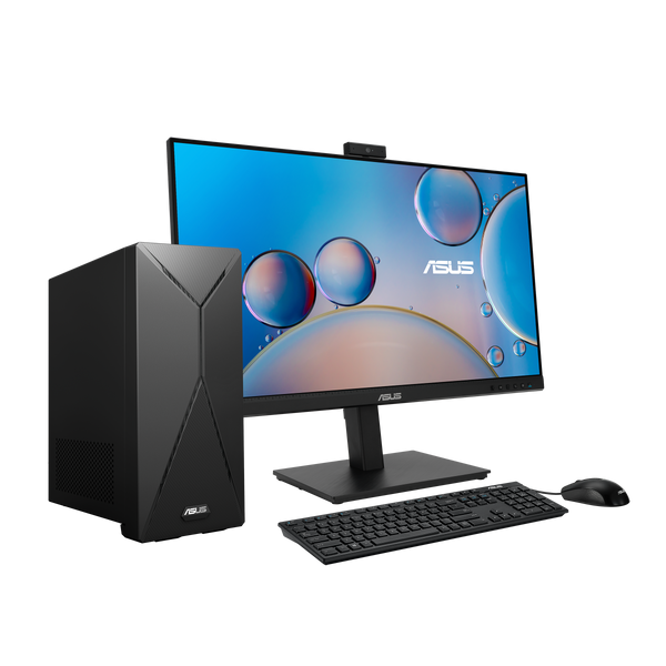 Asus S5 S501MER-514400004WSM Mini Tower | Intel Core i5-14400 | 8GB RAM | 1TB SSD | Intel Graphics | Windows 11 w/ Asus C2221HE Monitor, Asus Keyboard and Mouse