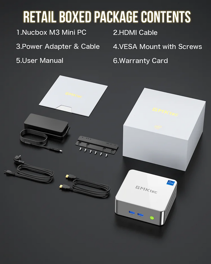 GMKtec NucBox M3 Mini PC - Intel Core i5-12450H | 32GB RAM GMKtec NucBox M3 Mini PC - Intel Core i5-12450H | 32GB RAM