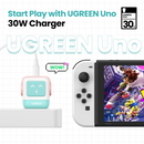 UGREEN Mini Robot Nexode 30W USB-C PD GaN Fast Charger (Pink Blue) (CD359/45089)