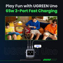 UGREEN Mini Robot 65W 3-Port PD GAN Fast Charger (Space Grey) (CD361/15570)