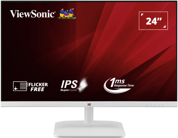 ViewSonic VA2432-H-W 24inch FHD IPS 100Hz 1ms (MPRT) Monitor with Frameless Design