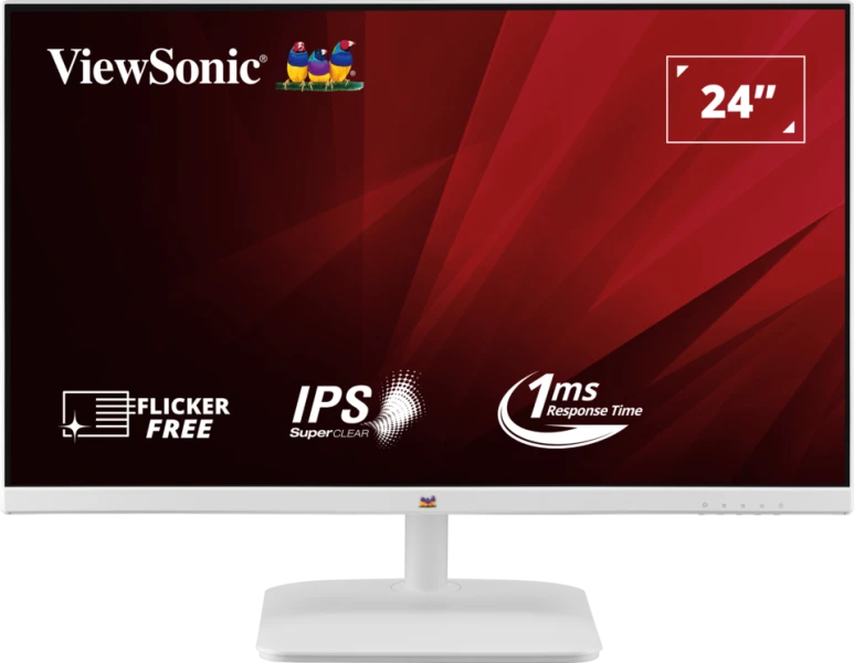 ViewSonic VA2432-H-W 24inch FHD IPS 100Hz 1ms (MPRT) Monitor with Frameless Design