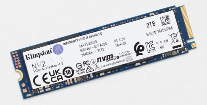 Kingston 2TB NV2 M.2 PCIe NVMe Gen 4 SSD