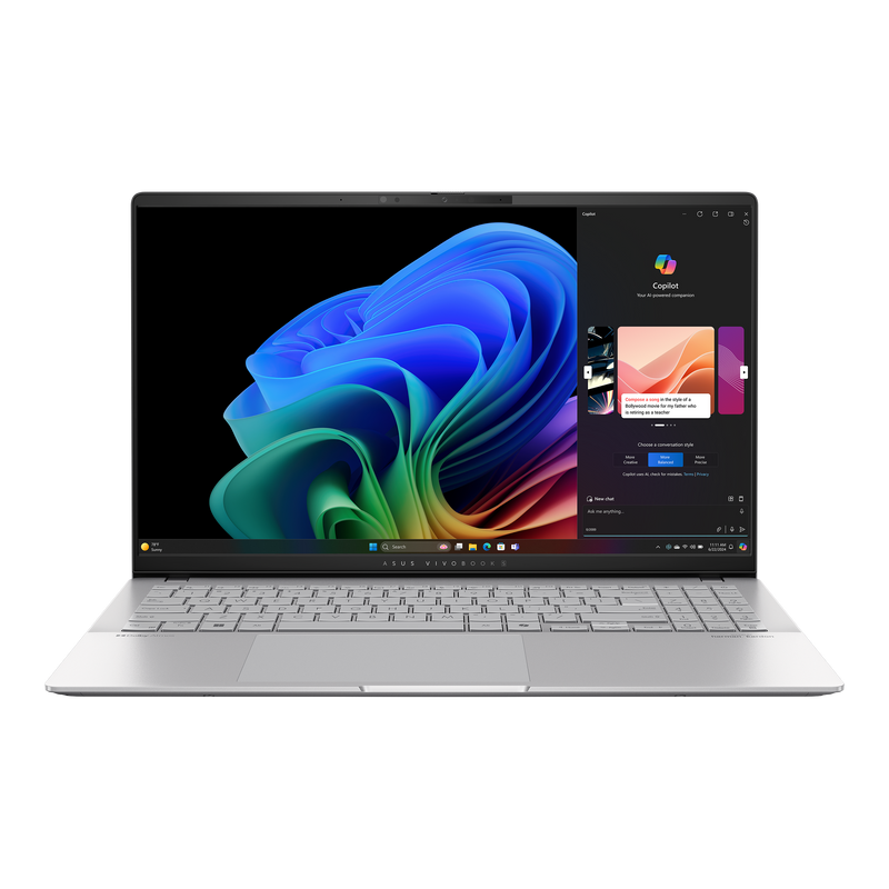 Asus Vivobook S15 S5507QA-MA029WSM (Cool Silver) 15.6inch 3K OLED 120Hz | Snapdragon X Plus | 16GB RAM | 1TB SSD | Qualcomm Adreno GPU | Windows 11 Home