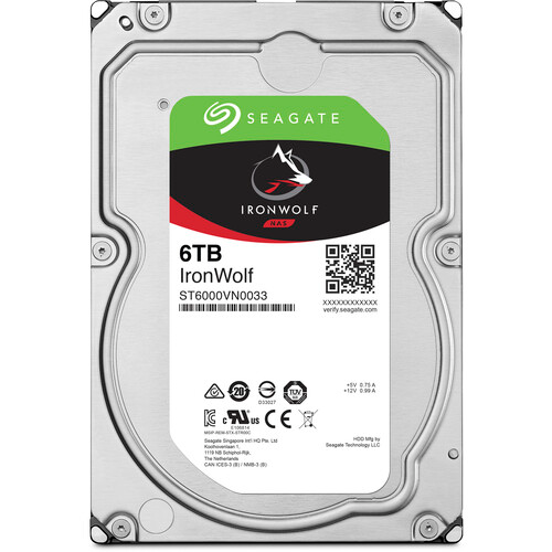 Seagate ST6000VN006 IronWolf 6TB 256MB 5400RPM (NAS) Hard Drive