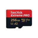 SanDisk 256GB EXTREME PRO MICROSDXC SDSQXCD-256G-GN6MA V30/U3/C10/A2/UHS-I/200MBs R/140MBs W/4x6