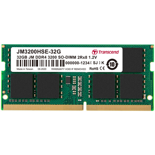 Transcend 32GB DDR4-3200MHz SODIMM JM3200HSE Memory