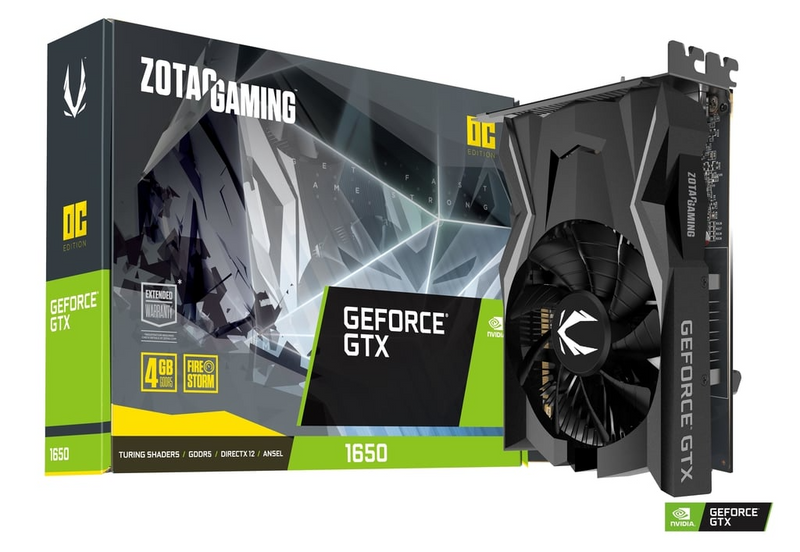 Zotac Gaming GeForce GTX 1650 OC 4GB GDDR6 128bit Graphics Card (ZT-T16520F-10L)